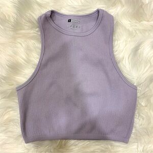 3/$15 Purple Ribbed Crop Top
